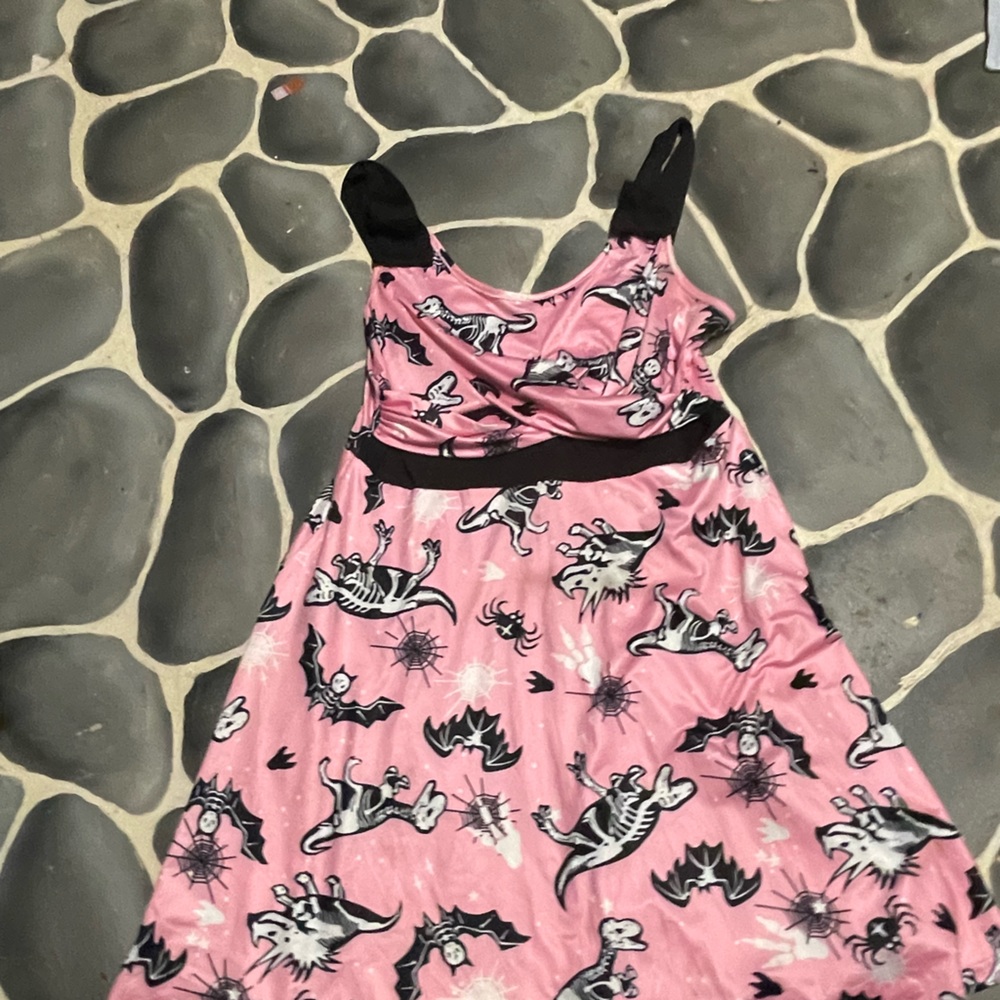Dinosaur skeletons Halloween dress xl - Picture 6 of 10